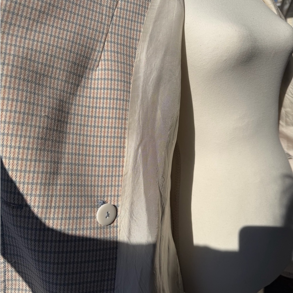 Zara  Plaid Double-Breasted Blazer - Picture 5 of 8